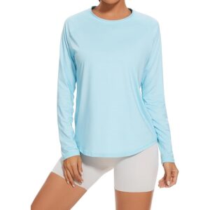 Blue Women’s Long Sleeve Workout Shirt
